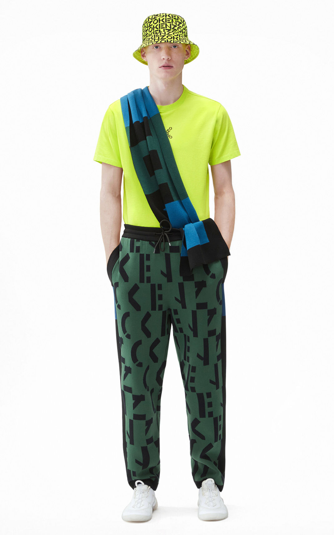 Jogging Kenzo Sport monogrammed Homme Vert Foncé | YGAJ-95602